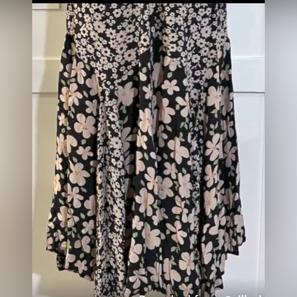 NWOT FREE PEOPLE BLACK FLORAL DEWBERRY MAXI DRESS  Size XS - Picture 10 of 10
